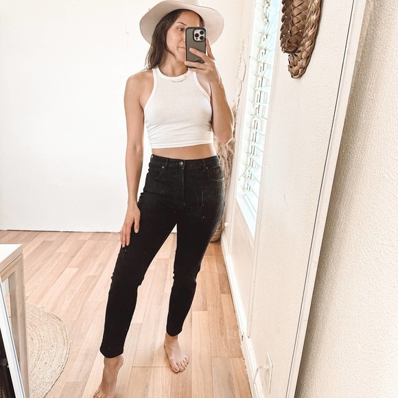 Everlane Crop Jeans Black Size 32 - Picture 1 of 12
